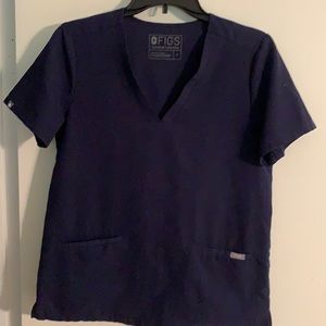 Figs small top navy blue